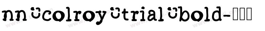 nn colroy trial bold字体转换